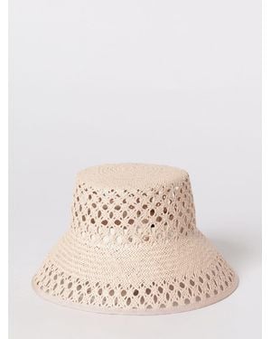 Max Mara Perforierter Baststrohhut - Natur