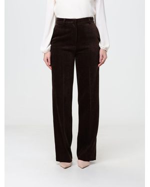 Hanita High-Waisted Wide-Leg Velvet Pants With Belt Loops - Black