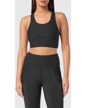 Philipp Plein Cropped Slim Fit Sports Top - Black