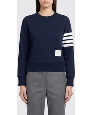 Thom Browne 4-Bar Cotton Sweatshirt - Blue