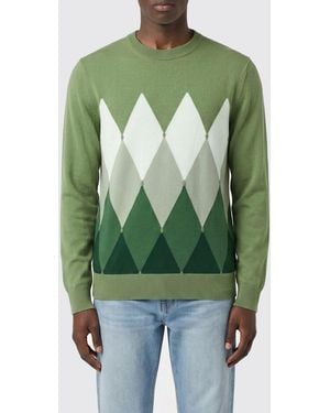 Ballantyne Diamond Pattern Cotton And Cashmere Knit - Green