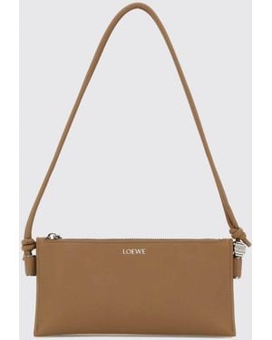 Loewe Joya Schultertasche Aus Nappaleder Mit Geknotetem Henkel - Weiß