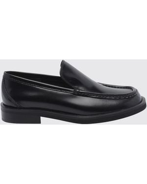 Poeve Klassische Loafer Aus Gebürstetem Leder Mit Runder Kappe - Weiß