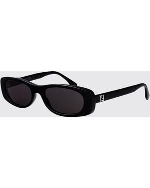 Fendi Gafas De Sol Ff Squared De Acetato - Negro