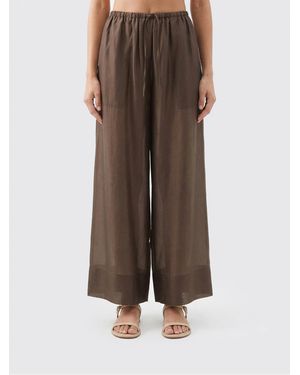 Entire studios Vento Wide Leg Tencel Blend Trousers - Brown