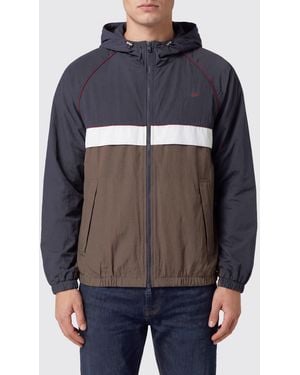 DUNST Nylon Hooded Windbreaker By - Blue