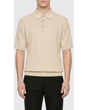 Dolce & Gabbana Dolce &Amp Gabbana Cotton Knit Polo Shirt - Natural