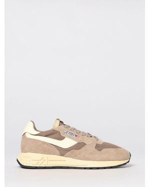 Autry Suede And Nylon Reelwind Trainers - Natural