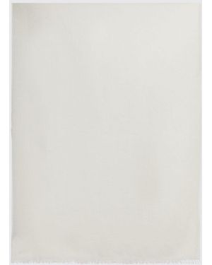 Max Mara Schal Aus Wolle Und Seide Mit Monogramm - Weiß