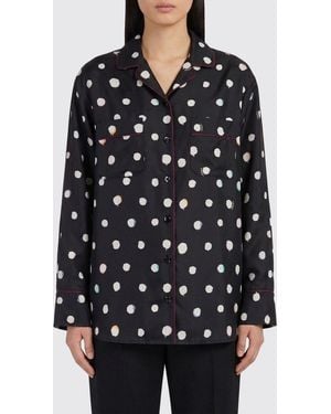 Fendi Silk Shirt With Polka Dot Print - Black