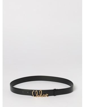 Chloé Chlo&Eacute Iconic Leather Belt - White
