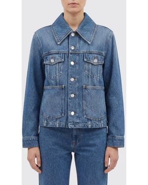 Ganni Organic Cotton Denim Jacket - Blue