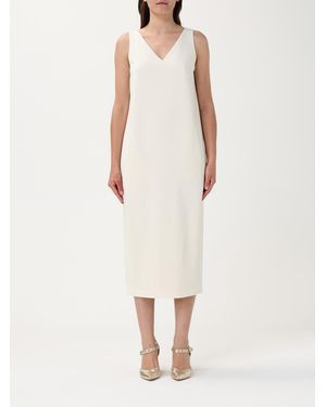 Theory Midi Dress Sleeveless Vneck - Natural