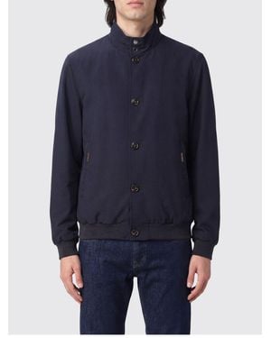 Moorer Bernie-Pum Polyester Bomber Jacket - Blue