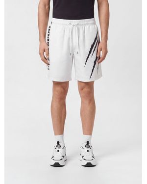 Philipp Plein Stretch Technical Fabric Jogging Shorts - White
