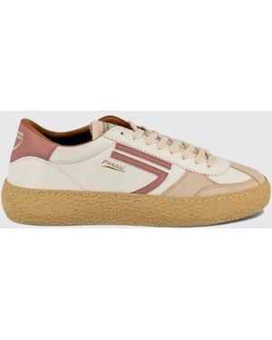 PURAAI 1.01 Vintage Vegan Leather Trainers With Applied Logo - Multicolour