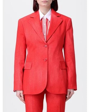 Ermanno Scervino Single Breasted Viscose Blazer - Red