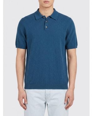 Roberto Collina Cotton Blend Polo Shirt - Blue