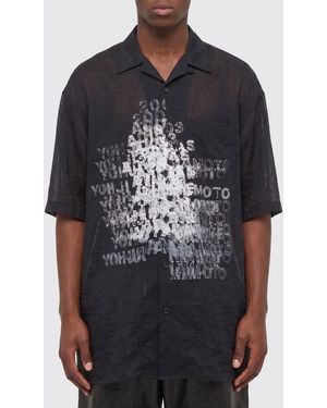 Y-3 Printed Viscose And Linen Shirt - Black