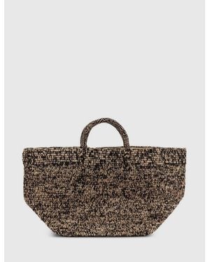 IBELIV Vanilla Raffia Tote Bag - Brown