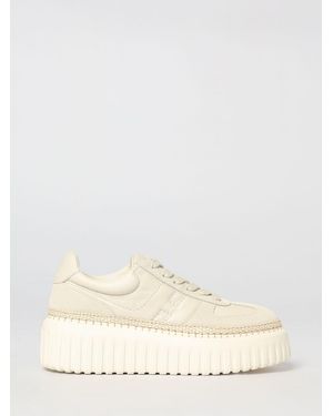 Hogan H-Stripes Nappa Leather Trainers - Natural