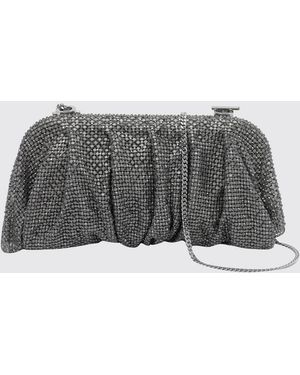 Benedetta Bruzziches Venus Draped Crystal Mini Bag With Removable Strap - Gray