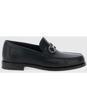 Ferragamo Gancini Leather Loafers - White