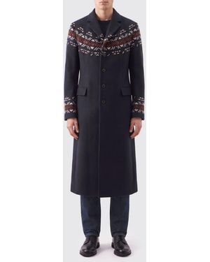 Dries Van Noten Cappotto Lungo Monopetto - Blu