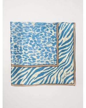 MC2 Saint Barth Quadratisches Seidentuch Mit Animal-Print - Blau