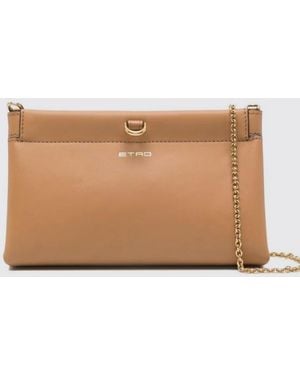 Etro Mini Talk Leather Bag - Natural
