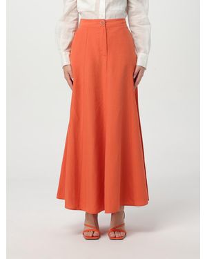 Liu Jo Aline Linen Maxi Skirt - Orange