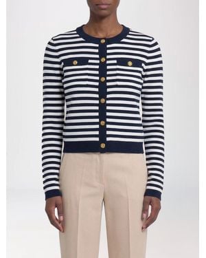 Michael Kors Gestreifter Viskose-Cardigan - Blau