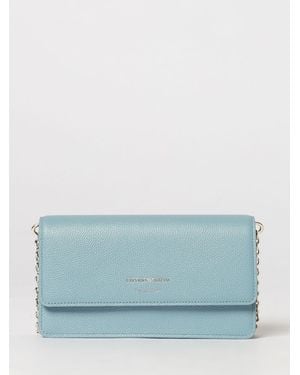 Emporio Armani Bolso De Piel Granulada - Azul