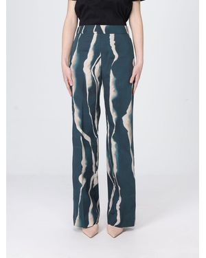 Liviana Conti Cesira Printed Poplin Trousers - Blue