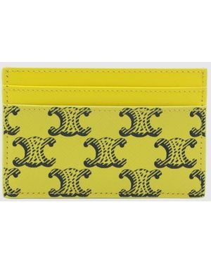 Celine Cartera Tela Triomphe - Amarillo