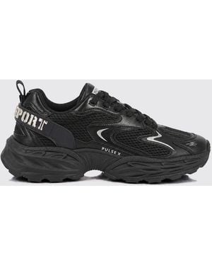 Philipp Plein Pulse X Fafs Low Top Trainers With Notched Sole - Black