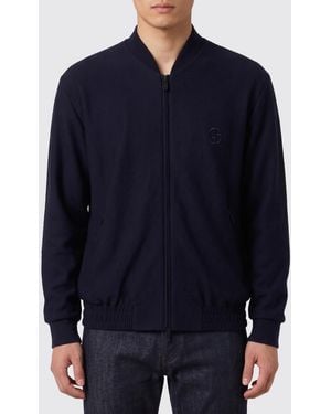 Giorgio Armani Technical Fabric Bomber Jacket - Blue