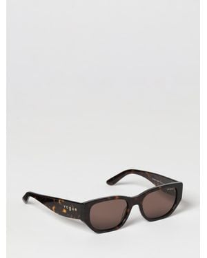 Vogue Tortoiseshell Acetate Rectangular Cat Eye Sunglasses - Multicolor