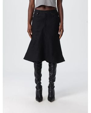 Balenciaga Flared Denim Skirt - Black