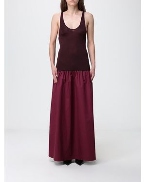 Frankie Shop A-Line Viscose Maxi Dress With Thin Straps - Red