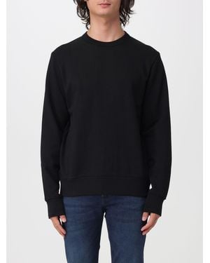 BOSS Embroidered Logo Cotton Crewneck Sweatshirt - Black