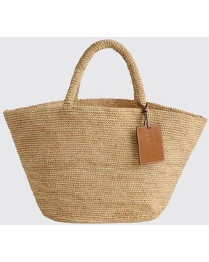 Manebí Bolso De Rafia De Ganchillo - Neutro