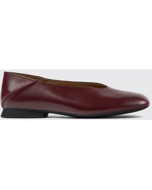 Camper Casi Myra Smooth Leather Ballet Flats With Round Toe And Tpu Sole - Brown