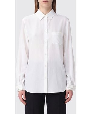 Valentino Garavani Long-Sleeved Cotton Shirt With French Collar And Patch Pocket - White