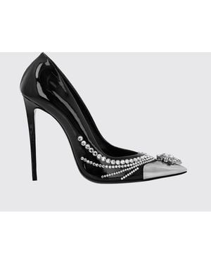 Philipp Plein All-Over Crystal Embellished Court Shoes With High Stiletto Heel - Black