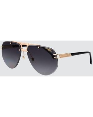 Carrera Teardrop Metal Aviator Sunglasses With Double Bridge - White