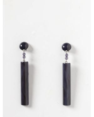 Emporio Armani Marbled Resin Earrings - White