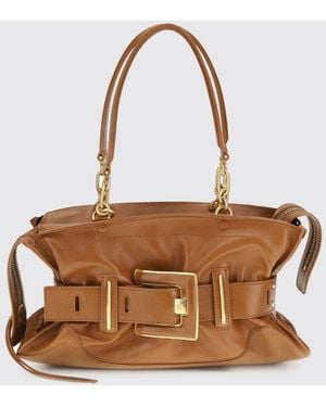 Balmain Anthem Leather Bag - Brown