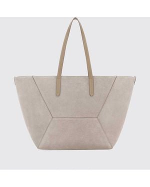 Brunello Cucinelli Bc Duo Tote Shoulder Bag - Gray