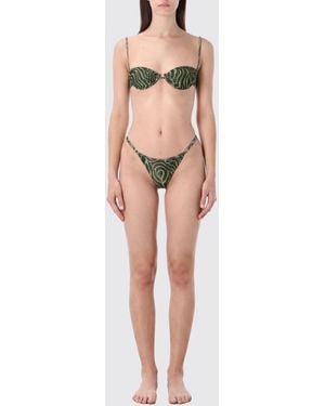 MATINEÉ Zebra Print Triangle Bikini With Underwire And Brazilian Briefs - Natural